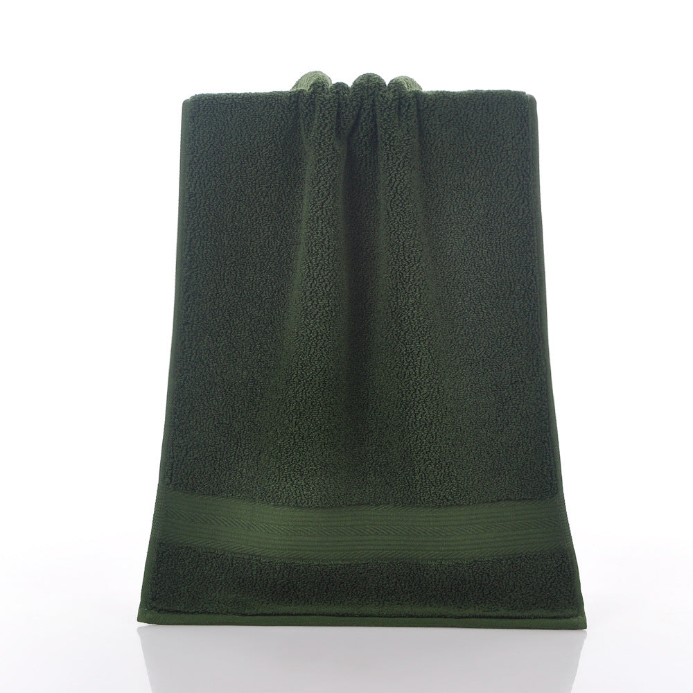 Solid-Color Double-Satin Cotton Towel