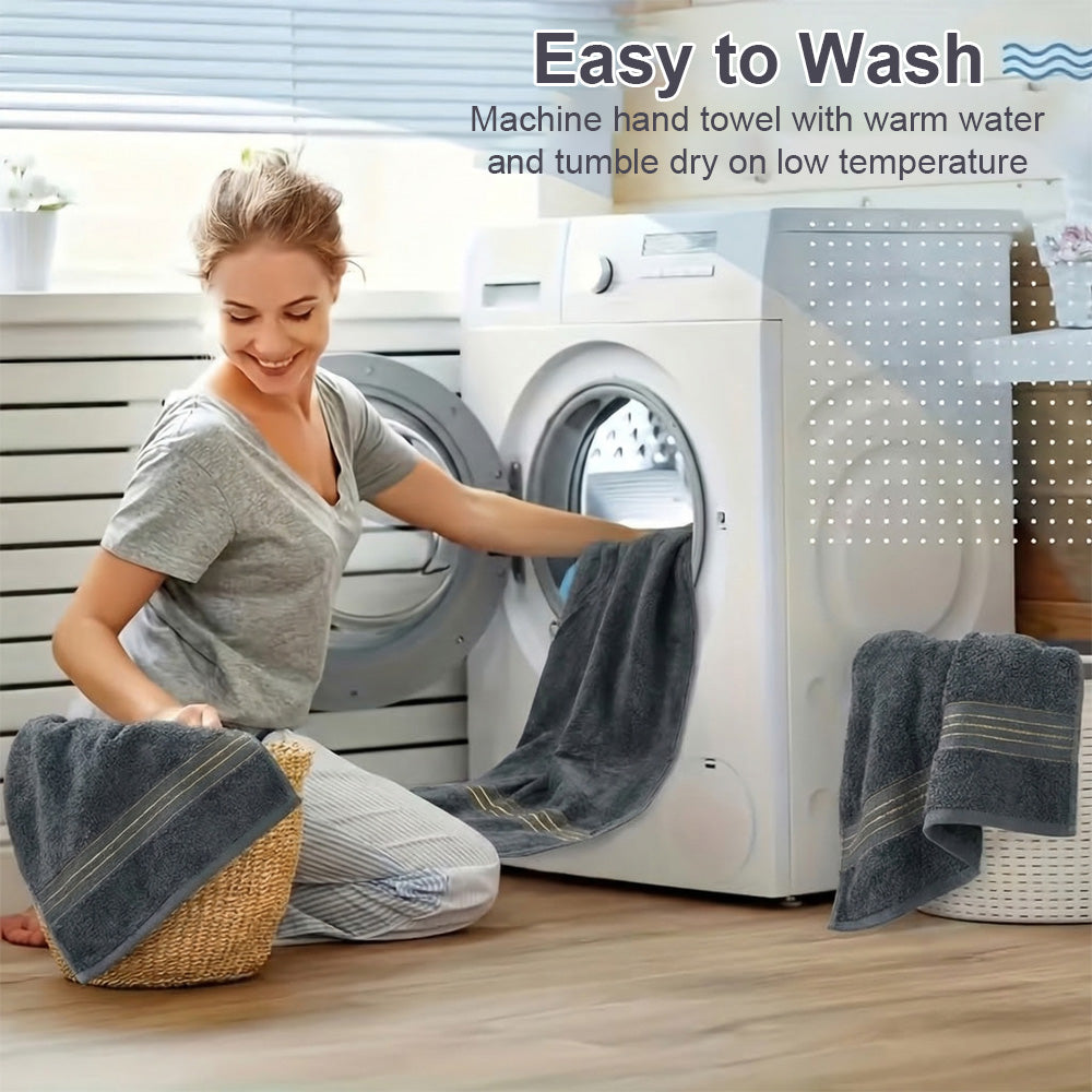 4-Piece Cotton Bath Towel Set, 70 x 140 cm