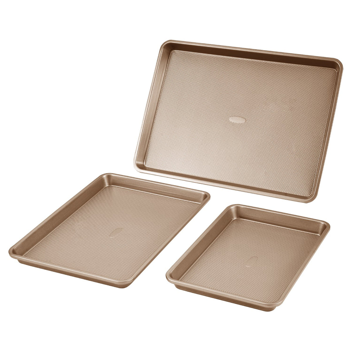 Carbon Steel Baking Pans with Silicone Handles, 3 Pieces