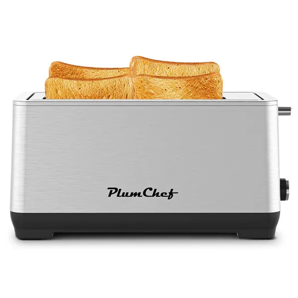 4-Slice Stainless Steel Long-Slot Toaster