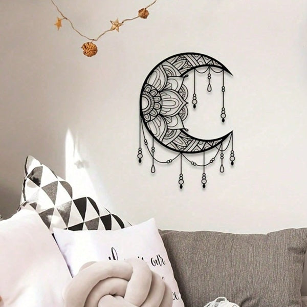CIFbuy Mandala Moon Iron Wall Art