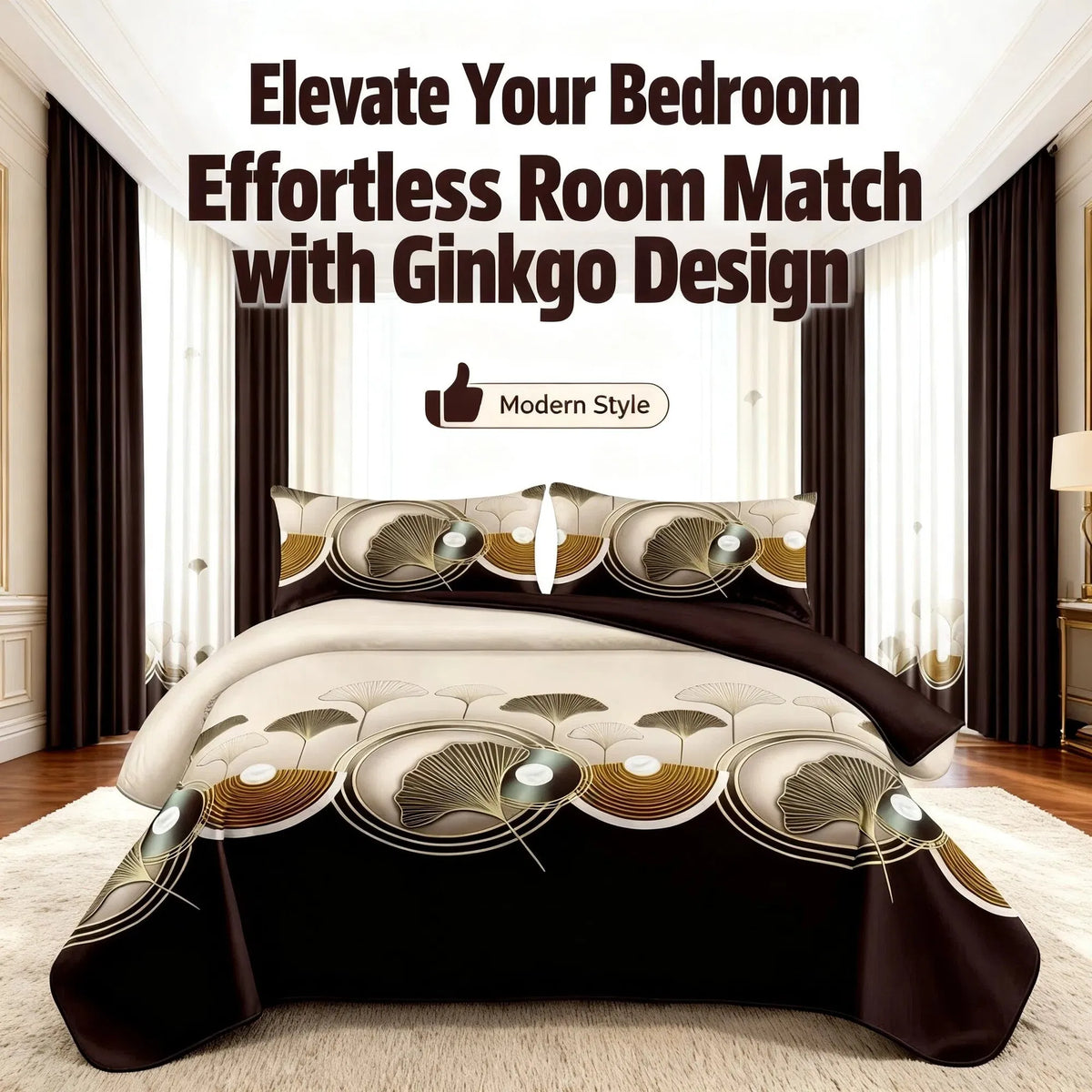9-Piece Microfiber Bedding and Curtain Set