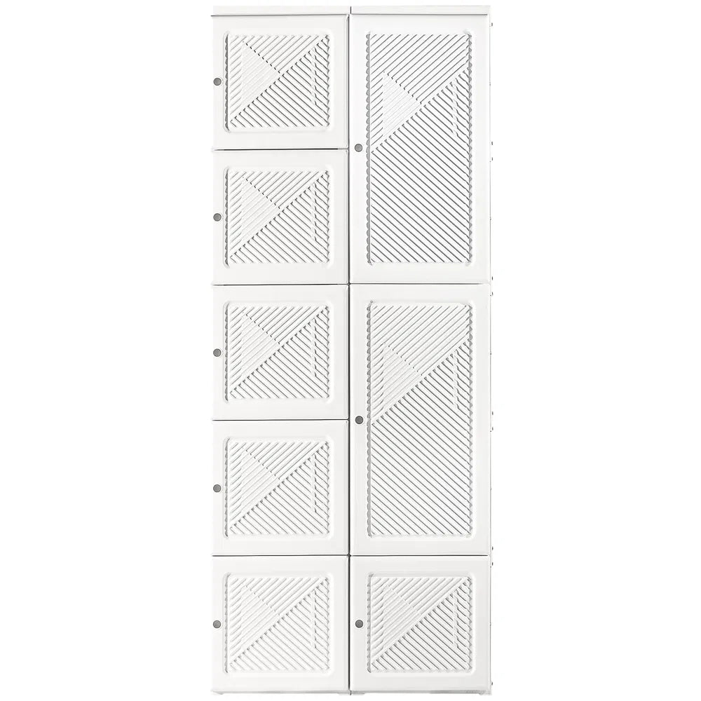 White Folding Cube Storage Wardrobe