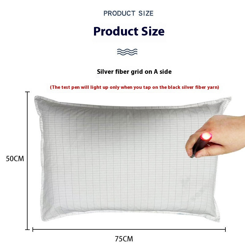 Cotton and Silver-Fiber Pillowcase