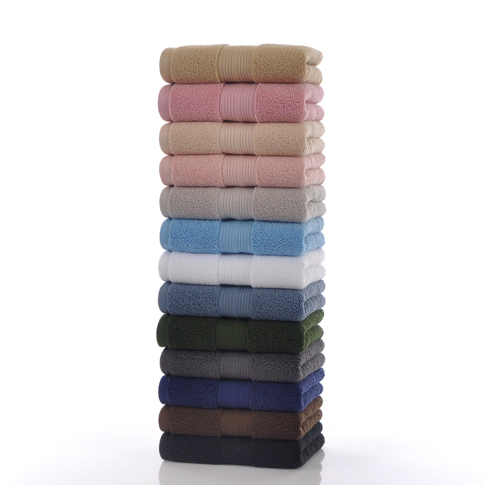 Solid-Color Double-Satin Cotton Towel
