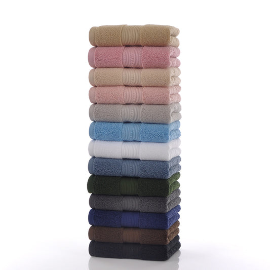 Solid-Color Double-Satin Cotton Towel