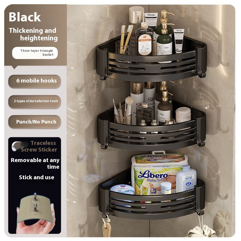 Raised Triangle Bathroom Storage Rack