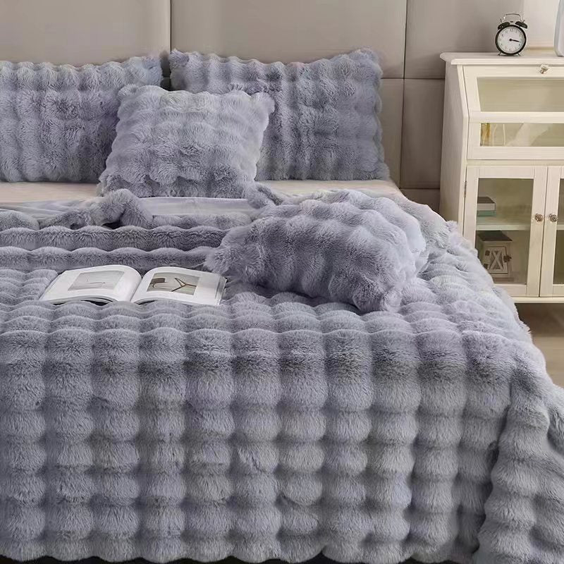 Textured Polyester Velvet Blanket