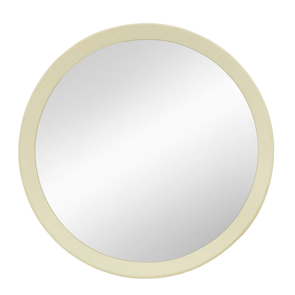 Round Mango Wood Framed Wall Mirror